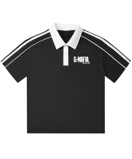 Contrast Collar Short-Sleeve Polo Shirt
