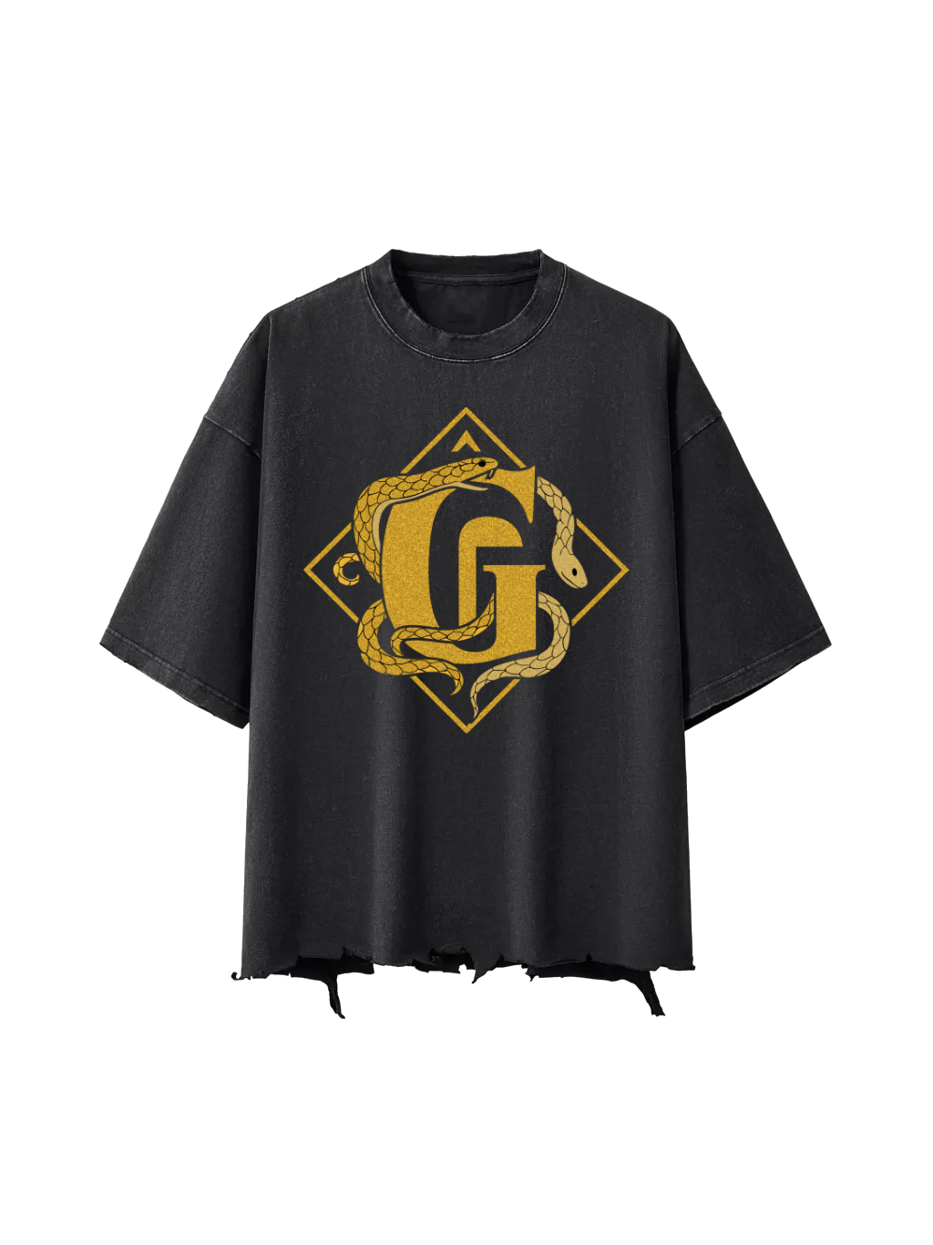 G-Mafia Golden Serpent – Snow Wash Boxy Tee