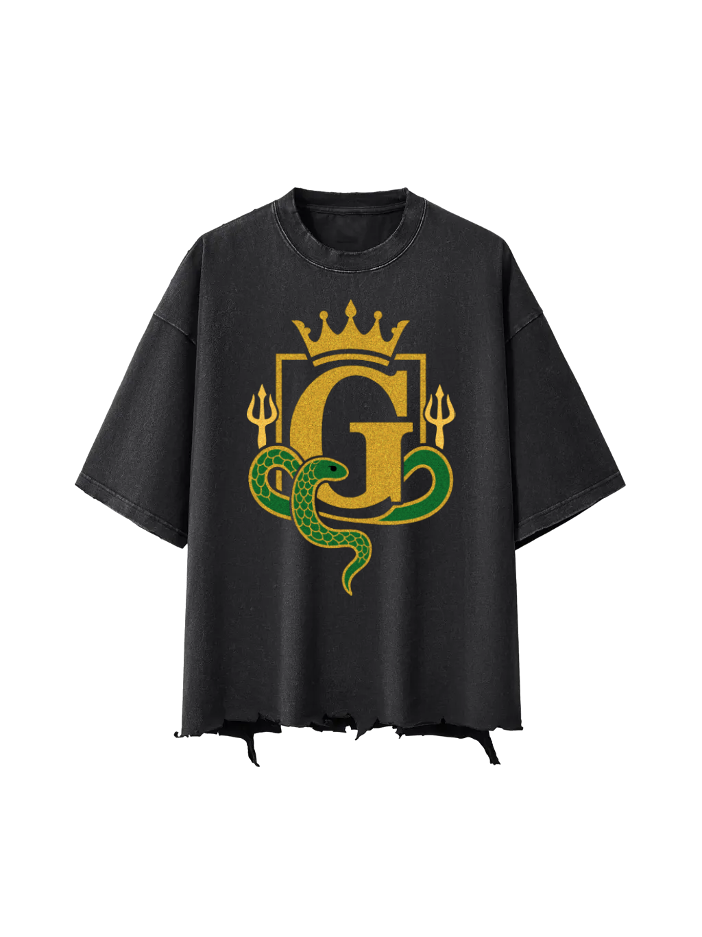 G-Mafia Poseidon Serpent – Snow Wash Boxy Tee