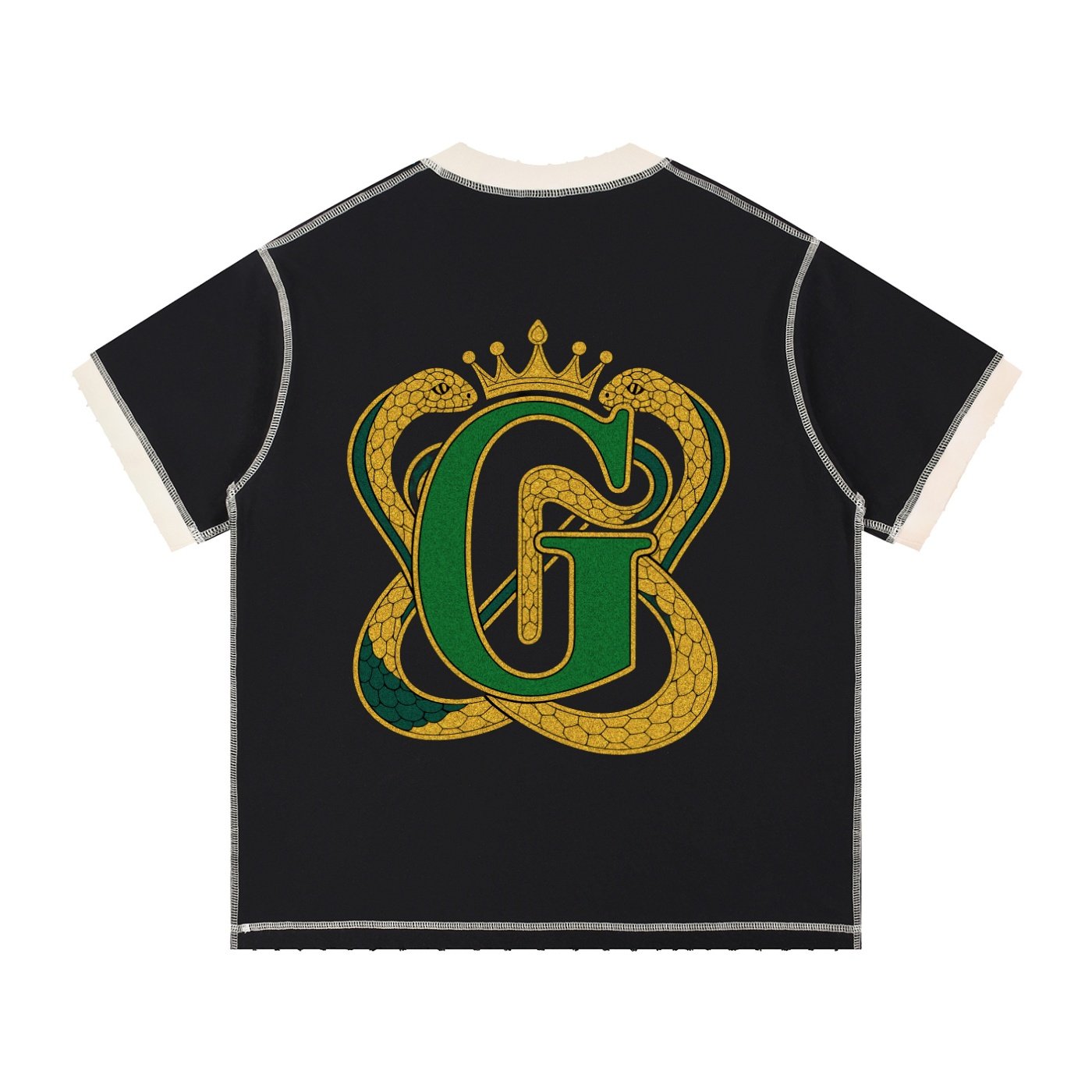 G-Mafia Twin Serpents – Contrast-Stitched Tee - Image 2