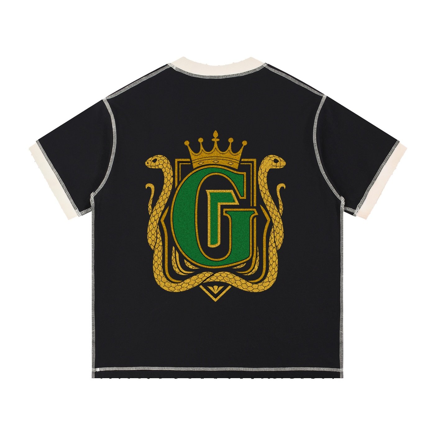 G-Mafia Serpent Royale – Contrast-Stitched Tee - Image 2