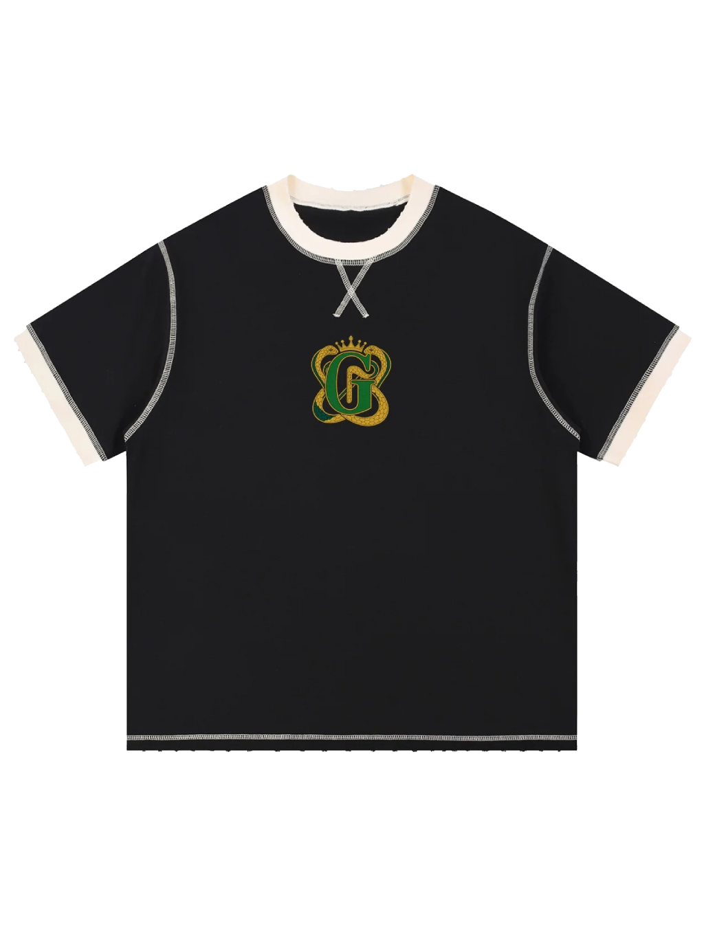 G-Mafia Twin Serpents – Contrast-Stitched Tee